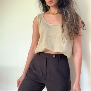 vintage gold tank top